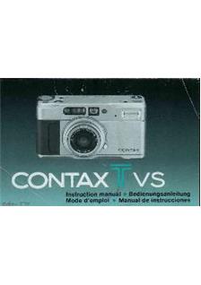 Contax Tvs manual. Camera Instructions.